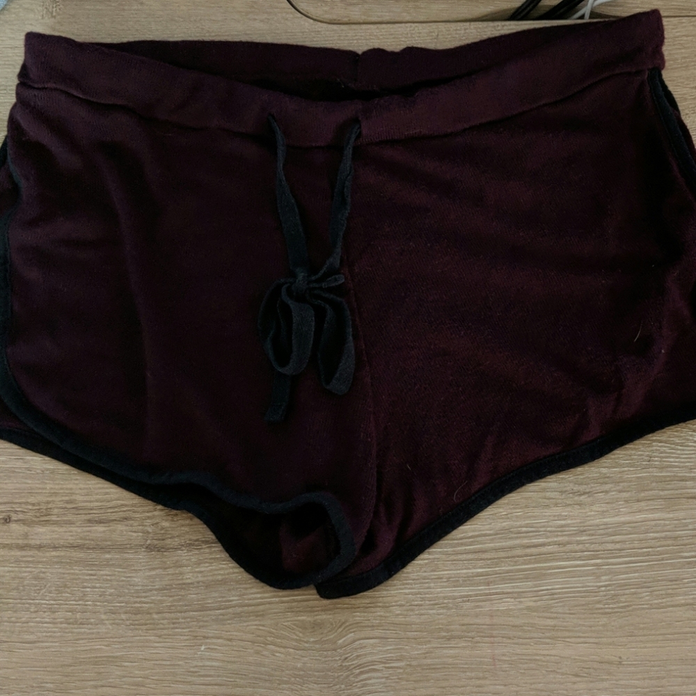 Dark red shorts